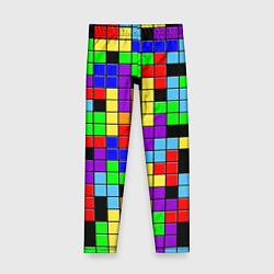 Леггинсы для девочки Тетрис цветные блоки, цвет: 3D-принт
