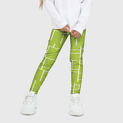 Леггинсы для девочки Цвет зеленый салатовый тренд, цвет: 3D-принт — фото 2