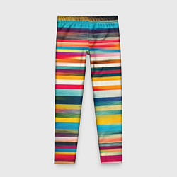 Детские легинсы Разноцветные горизонтальные полосы