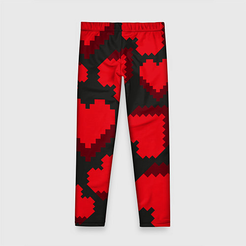 Детские легинсы Pixel hearts / 3D-принт – фото 2