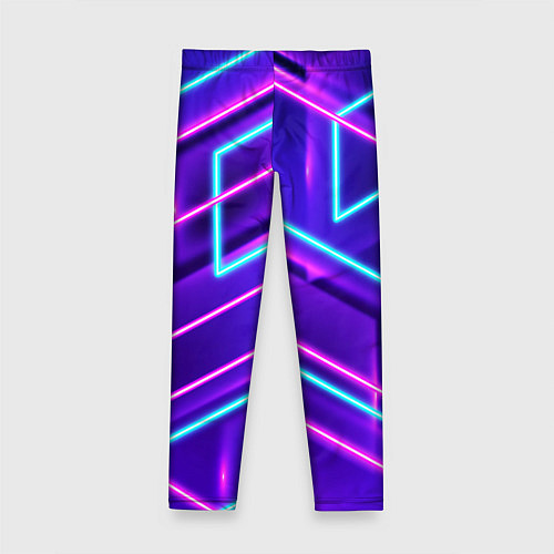 Детские легинсы Светящиеся разноцветные полосы / 3D-принт – фото 2