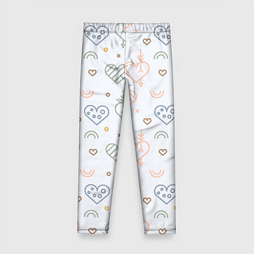 Детские легинсы Lovely hearts / 3D-принт – фото 2