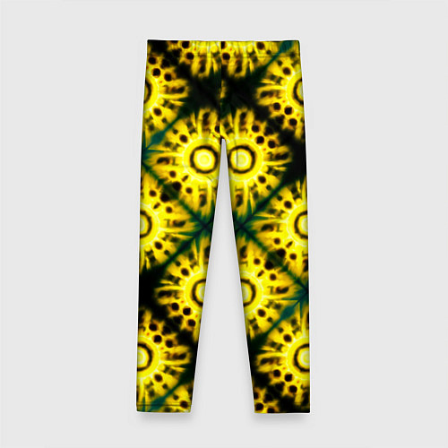 Детские легинсы Солнечные подсолнухи / 3D-принт – фото 2