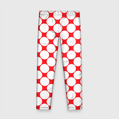 Детские легинсы Узор в красное ретро-яблоко / 3D-принт – фото 2