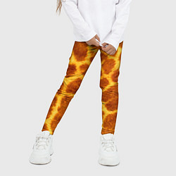Леггинсы для девочки Шкура жирафа - текстура, цвет: 3D-принт — фото 2
