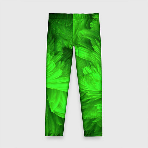 Детские легинсы Зеленая объемная абстракция / 3D-принт – фото 2