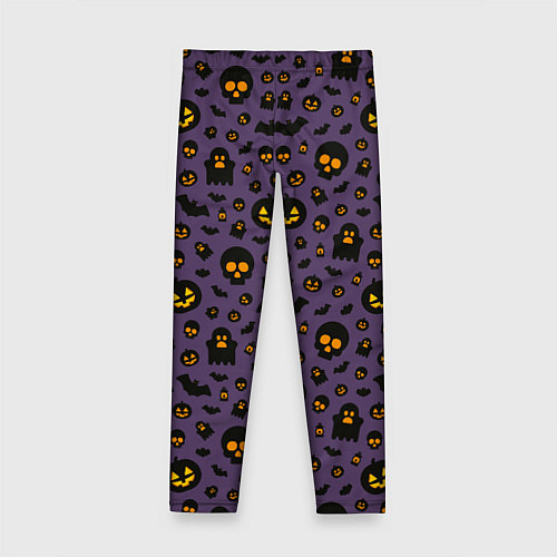 Детские легинсы Хэллоуин - узор / 3D-принт – фото 2