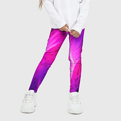 Леггинсы для девочки Pink abstract texture, цвет: 3D-принт — фото 2