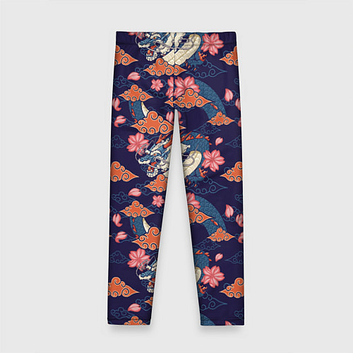Детские легинсы Паттерн китайский дракон / 3D-принт – фото 2