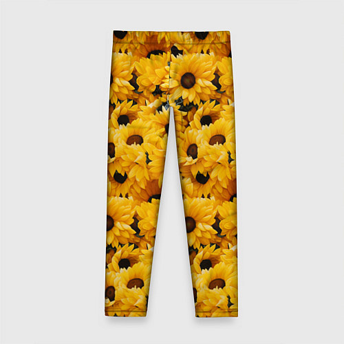 Детские легинсы Желтые объемные цветы от нейросети / 3D-принт – фото 2