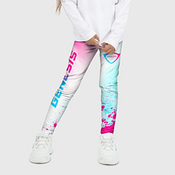 Леггинсы для девочки Genesis neon gradient style вертикально, цвет: 3D-принт — фото 2