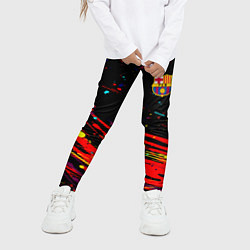 Леггинсы для девочки Barcelona краски, цвет: 3D-принт — фото 2
