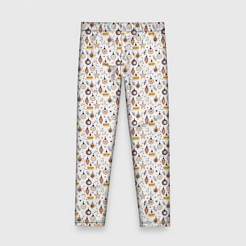 Детские легинсы Ёлочные игрушки / 3D-принт – фото 2