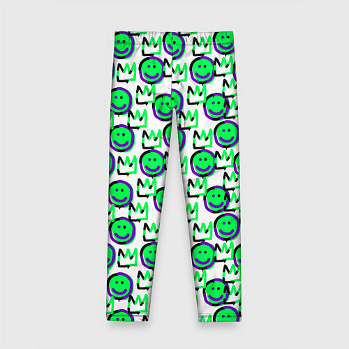 Детские легинсы The Crowned smiley / 3D-принт – фото 2