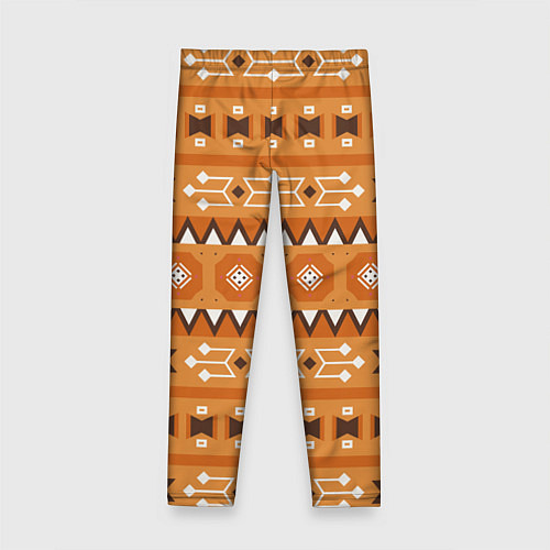 Детские легинсы Brown tribal geometric / 3D-принт – фото 2