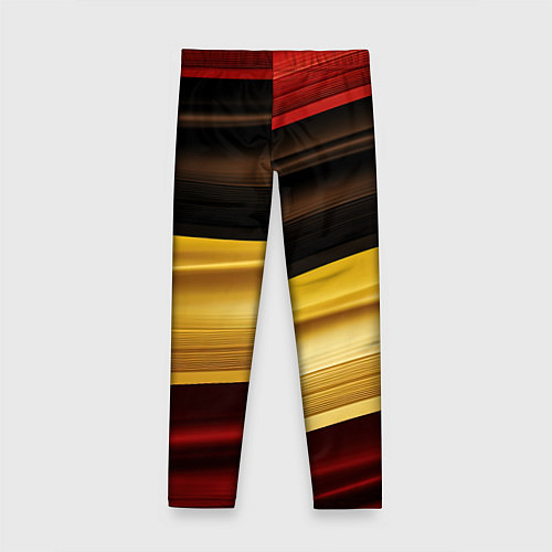 Детские легинсы Черный красный желтый цвет абстракции / 3D-принт – фото 2