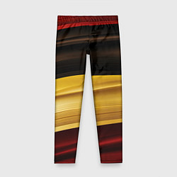 Леггинсы для девочки Черный красный желтый цвет абстракции, цвет: 3D-принт