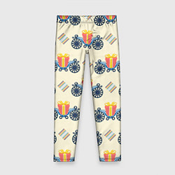 Детские легинсы Подарок на карете и ромб