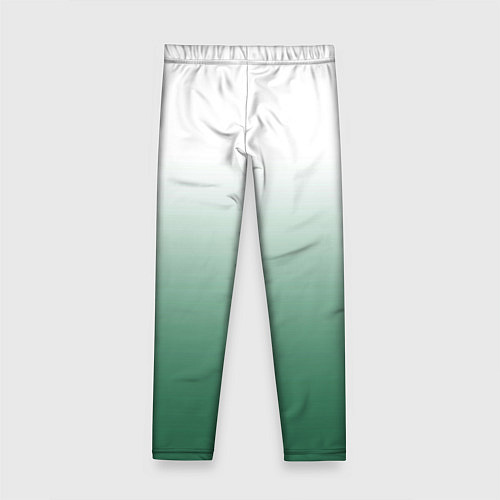 Детские легинсы Туманный градиент бело-зелёный / 3D-принт – фото 2