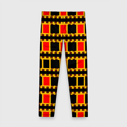 Детские легинсы Королевские квадраты / 3D-принт – фото 2