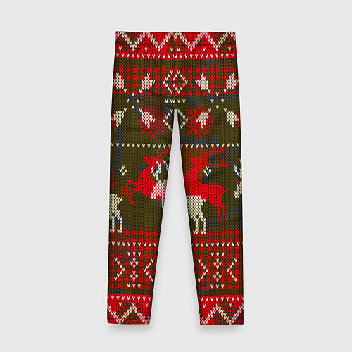Детские легинсы Рождественский орнамент / 3D-принт – фото 2