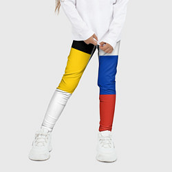 Леггинсы для девочки Россия - патриот, цвет: 3D-принт — фото 2