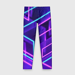 Леггинсы для девочки Neon Geometric, цвет: 3D-принт