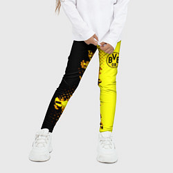 Леггинсы для девочки Borussia fc sport краски, цвет: 3D-принт — фото 2