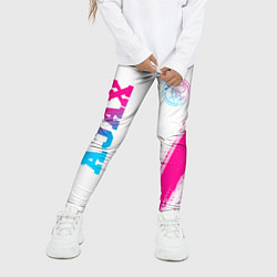 Леггинсы для девочки Ajax neon gradient style вертикально, цвет: 3D-принт — фото 2