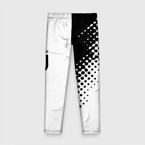 Детские легинсы Juventus sport black geometry / 3D-принт – фото 2