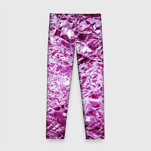 Детские легинсы Сверкающая розовая фактура фольги / 3D-принт – фото 2