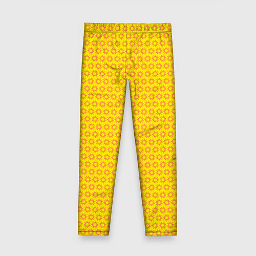 Детские легинсы Паттерн оранжевые колючки / 3D-принт – фото 2