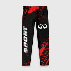 Леггинсы для девочки Infiniti red sport tires, цвет: 3D-принт