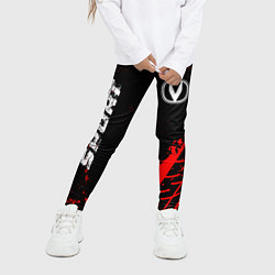 Леггинсы для девочки Changan red sport tires, цвет: 3D-принт — фото 2