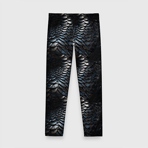Детские легинсы Блестящая металлическая броня / 3D-принт – фото 2