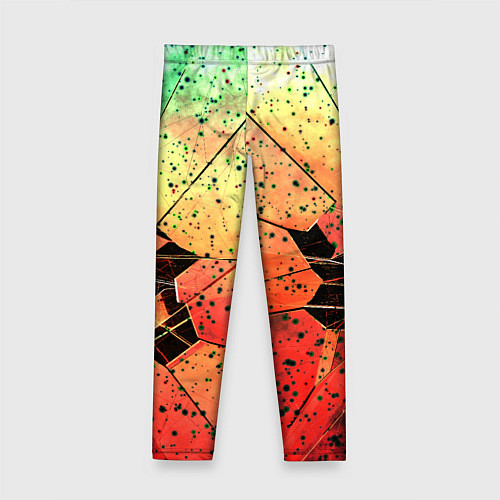 Детские легинсы Кислотное разбитое стекло / 3D-принт – фото 2