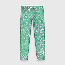 Леггинсы для девочки Текстура изумрудный, цвет: 3D-принт