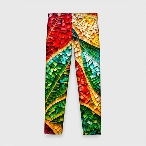 Детские легинсы Яркая мозаика с разноцветным абстрактным узором и / 3D-принт – фото 2