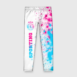 Детские легинсы Sporting neon gradient style по-вертикали