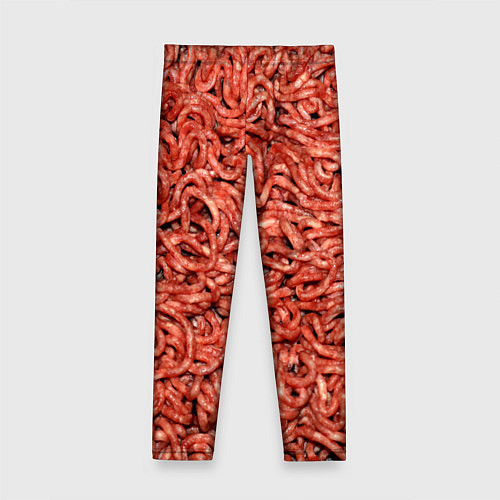 Детские легинсы Мясной фарш текстура / 3D-принт – фото 2