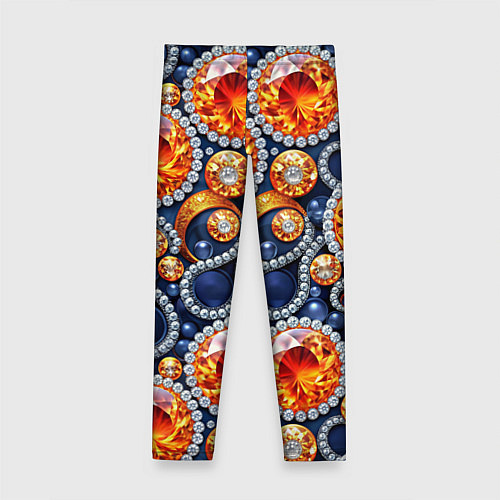 Детские легинсы Ювелирные украшение с золотом и бриллиантом паттер / 3D-принт – фото 2