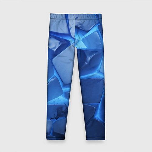 Детские легинсы Синие ледяные плиты с разломом / 3D-принт – фото 2