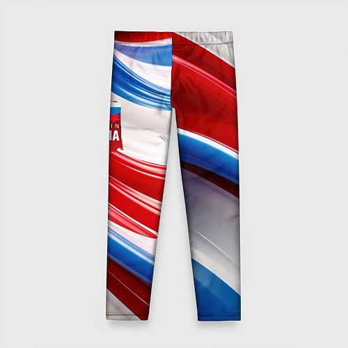 Детские легинсы Герб России на абстрактном фоне / 3D-принт – фото 2