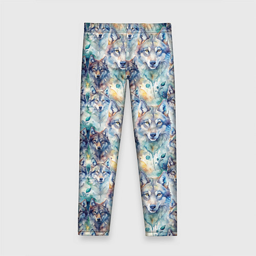 Детские легинсы Паттерн из волков / 3D-принт – фото 2
