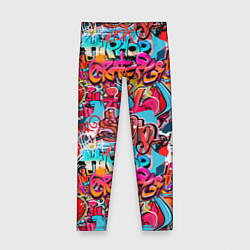 Леггинсы для девочки Hip hop graffiti pattern, цвет: 3D-принт