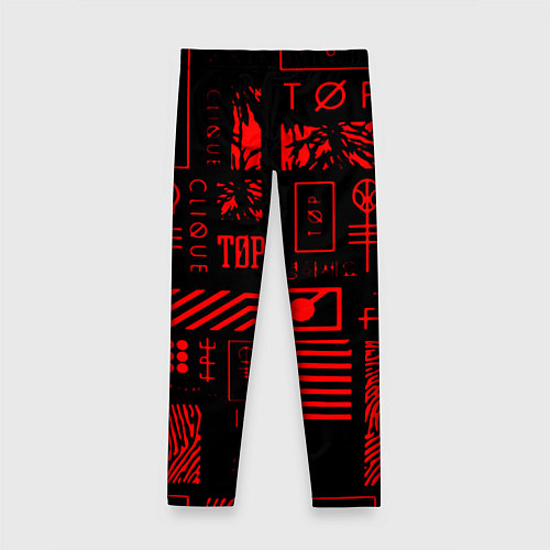 Детские легинсы Twenty one pilots pattern rock / 3D-принт – фото 2