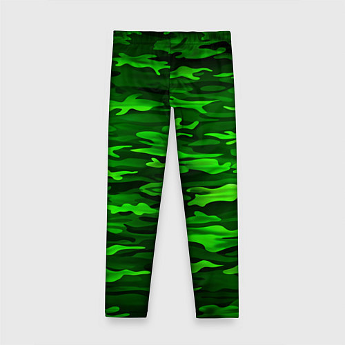 Детские легинсы Зелёные водоросли-камуфляж / 3D-принт – фото 2