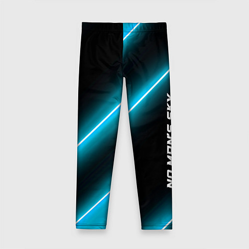 Детские легинсы No Mans Sky неоновые светящиеся линии / 3D-принт – фото 2