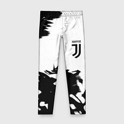 Леггинсы для девочки Juventus smoke black fire, цвет: 3D-принт