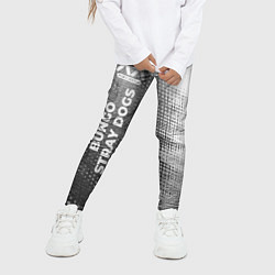 Леггинсы для девочки Bungo Stray Dogs - grey gradient по-вертикали, цвет: 3D-принт — фото 2